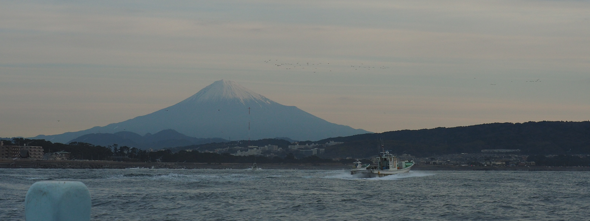 ship and Mt.Fuji