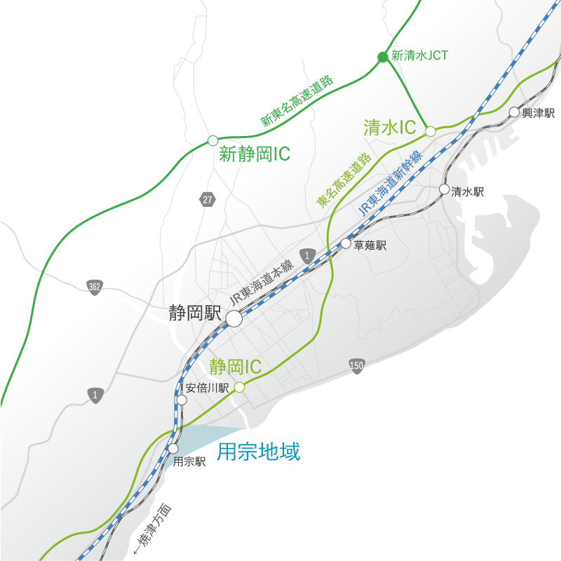 静岡市拡大地図
